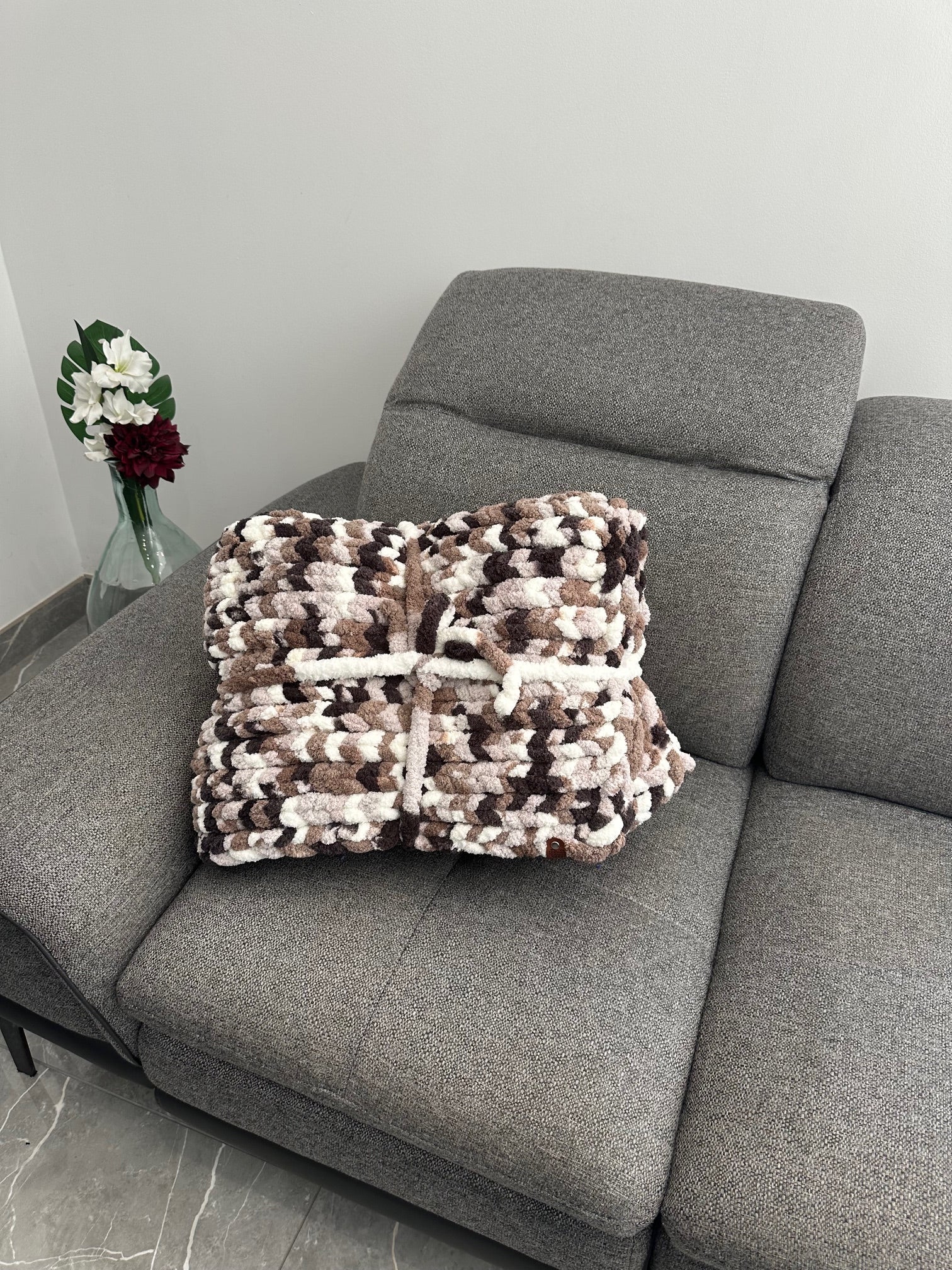 Couverture plaid Douce écorce Gilberte créations