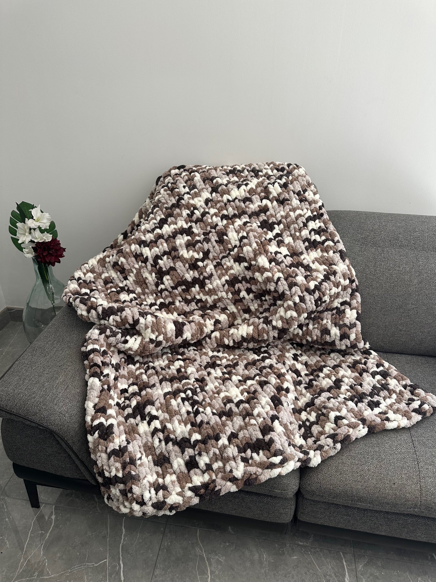 Couverture plaid Douce écorce Gilberte créations