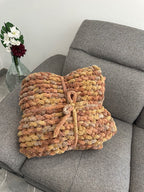 Couverture plaid Chaleur d'automne Gilberte créations