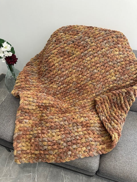 Couverture plaid Chaleur d'automne Gilberte créations