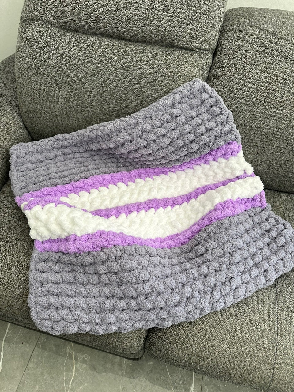 Couverture bébé Brume lila