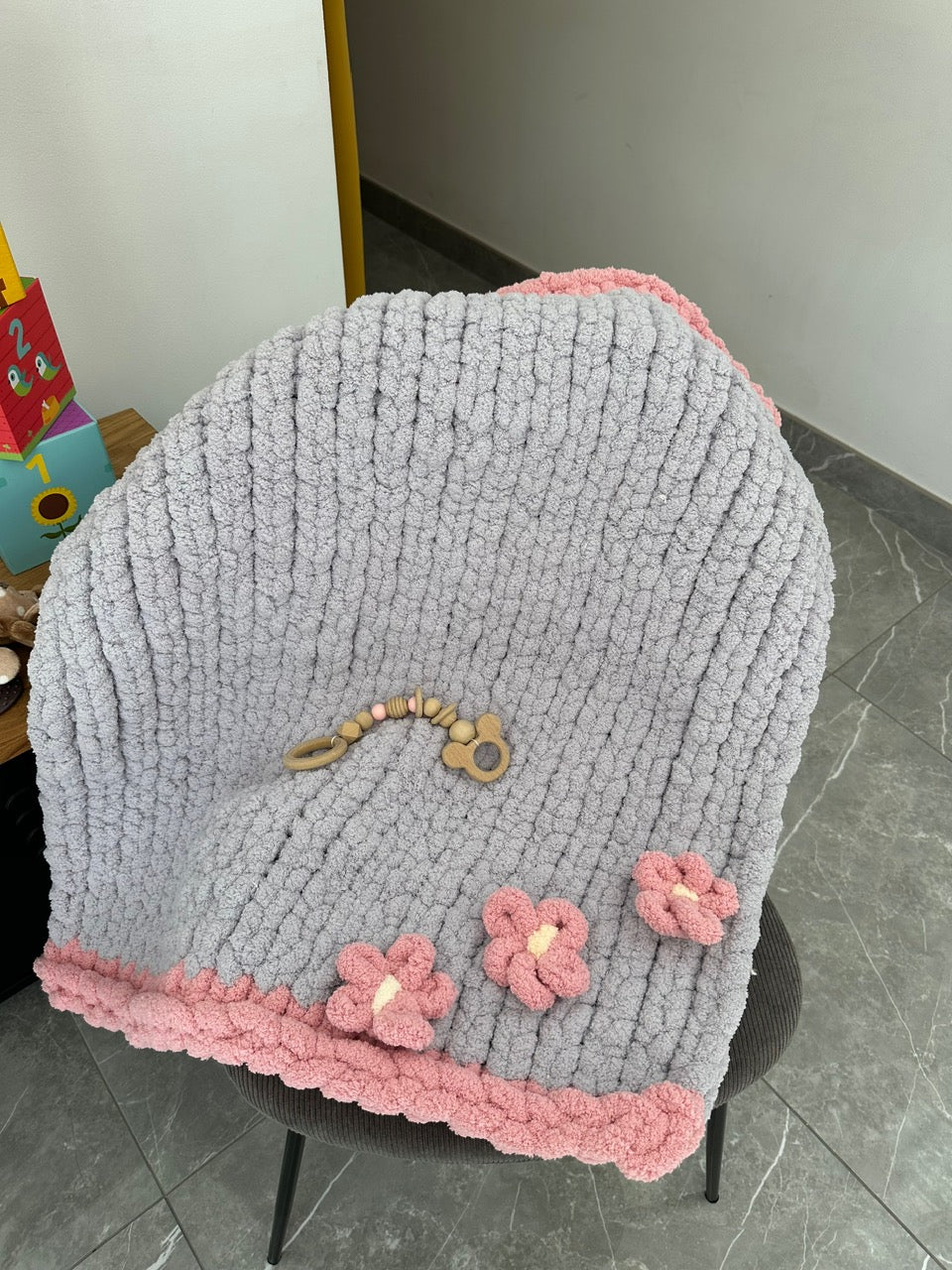 Couverture bébé Nuage fleuri