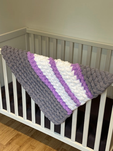 Couverture bébé Brume lila