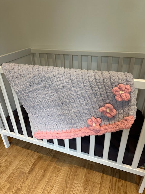 Couverture bébé Nuage fleuri